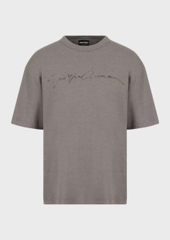 Cotton, silk and cashmere jersey T-shirt 01
